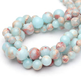 Chicager 6mm Natural Stone Beads for Jewelry Making,Sky Blue Jasper Polished Smooth Round Gemstone Beads for Bracelet Necklace 1