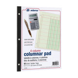 Adams Columnar Analysis Pad, 4 Column Ledger, 8.5 x 11, 100 Pages (50 Sheets), Green, 3 Hole Punch, for Accounting, Bookkeepin