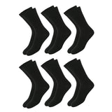 Queery Calf Length, Full Length, High Length Pure Cotton Plain Solid Black Color Formal Socks For Men And Boys Pack Of 6 Pairs