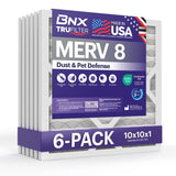 BNX TruFilter MERV 8 Compatible with AprilAire Replacement (2-Pack) - MADE IN USA - Air Conditioner Furnace Filters HVAC AC Furn