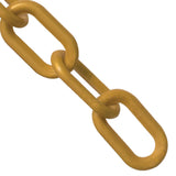 Mr. Chain Plastic Barrier Chain, Gold, 2Inch Link Diameter, 25Foot Length (5000925), 1 Count (Pack of 1)