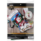 Bucilla Nordic Snowman Stocking Kit, 18 Felt stocking kit, Blue, White, Red