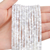 BONNY BOXX 150PCs Natural White Shell Spacer Beads, Loose Semi Precious Flat Round Gemstone Heishi Disc Stone Beads for Beading 