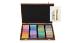 Mungyo Gallery Artists Soft Oil Pastels Wood Box Set of 72 Assorted Colors(MOPV72W)