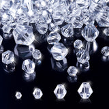 806pcs Clear Bicone Crystal Beads Transparent Faceted Glass Bicone Beads for DIY Jewelry Making Bracelet Necklace Earring(4mm/6m