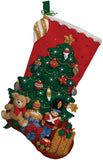 Bucilla 18Inch Christmas Stocking Felt Applique Kit, 86303 Under The Tree