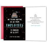 YIWANSIN Funny Birthday Card for Boss Leader Managers, Humorous Bosss Day Card Gift from Employees, Happy Boss Birthday Card for