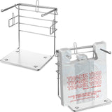 Sieral 2 Pcs Plastic Grocery Bag Holder Fits 11 W x 6.5 D x 21 H Bag Unit Measures 12 W x 12 l x 16 H Chrome T Shirt Rack with M