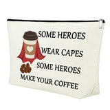 Mxrymvu Funny Coffee Gifts Coffee Lovers Gift Ideas Makeup Bag Barista Gifts for Women Zipper Pouch Travel Toiletry Bag Christma