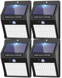 4 Pack Solar Motion Sensor Lights Outdoor, 3 Modes/100LED Security Wireless IP65 Waterproof Wall Light for Front Door, Backyard,