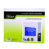 NuDell 11 x 8.5 Horizontal Wall Mount Sign Holder, Clear
