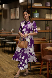 Anni Designer Women'S Rayon Viscose Straight Printed Kurta With Pant (Sunoni Purple_Xl_Purple_X-Large),Purple,XL,Rayon,Regular,