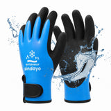 Sindayo 100% Waterproof Winter Work Gloves for Men & Women, Thermal Insulated Cold Weather Freezer Gloves with Anti-Slip Grip (B