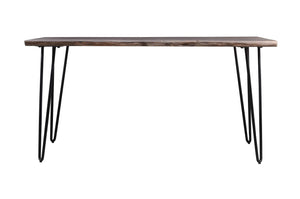 Jofran Nature'S Edge Modern Solid Wood Natural Live Edge Slab Kitchen Dining Table, Slate, 60