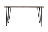 Jofran Nature'S Edge Modern Solid Wood Natural Live Edge Slab Kitchen Dining Table, Slate, 60