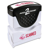 ACCUSTAMP2 Message Stamp with Shutter, 1Color, SCANNED, 15/8 x 1/2 Impression, PreInk, Red Ink (035605)