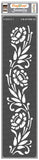 CrafTreat Reusable Flourish Border Stencils - 3x12 Inches - DIY Art & Craft Stencils for Wood, Canvas, Paper, Fabric, Floor, Wal