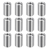 HARFINGTON 12pcs Thread Repair Inserts M12 x 1.75 Male to M8 x 1.25 Female Thread 20mm Long Stainless Steel Reducing Nuts Metric