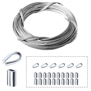 Amadget Stainless Steel Wire Rope, 316 Marine Grade Cable Railing Kit, Aircraft Wire Rope & Picture Hanging Kit For Railing, Dec