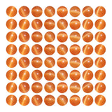 MJDCB 45pcs Orange Cat Eye Stone Beads 8mm Round Crystal Loose Bead for Jewelry Making DIY Bracelets Necklace Accessories