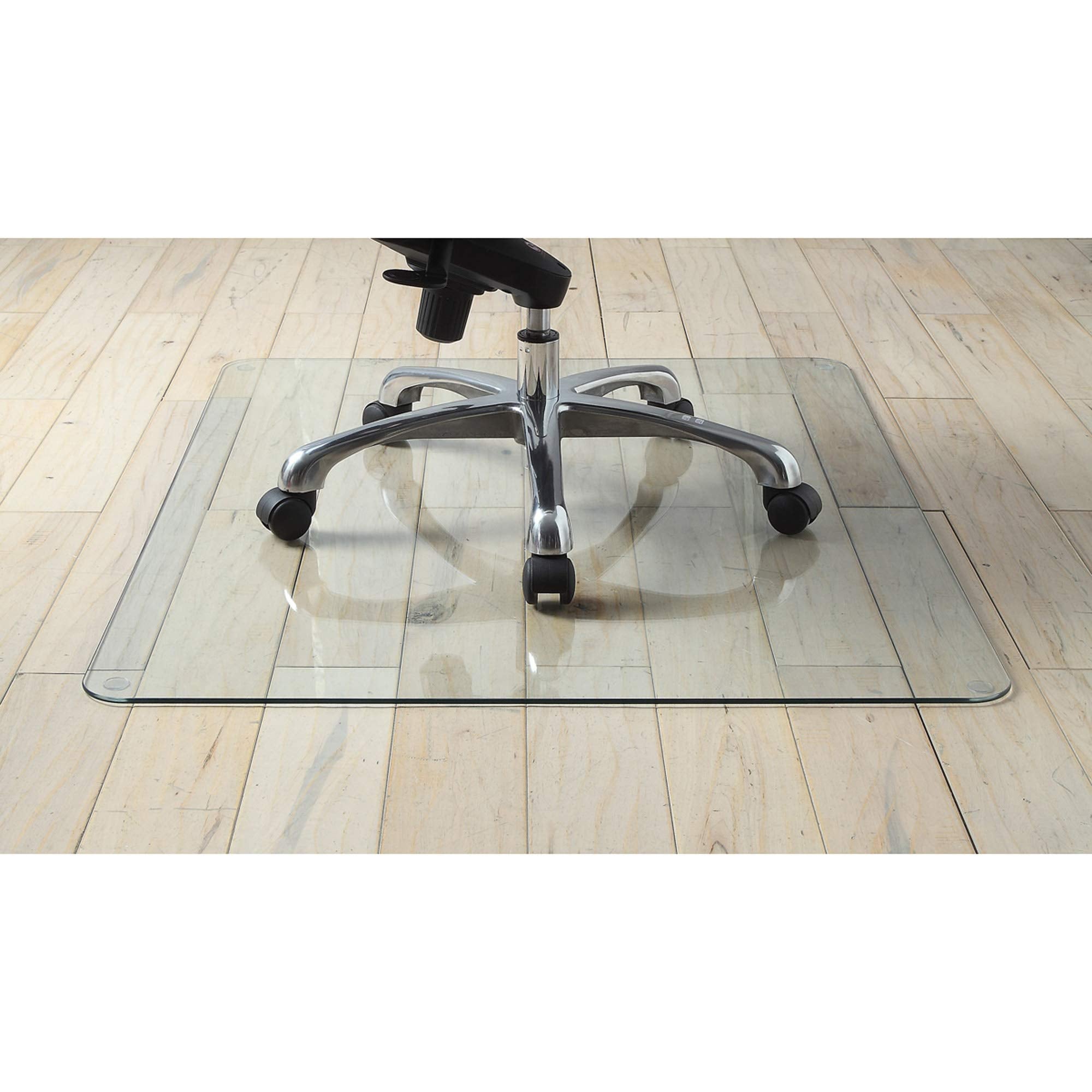 Lorell Tempered Glass Chairmat Chair Mat, 50'', Clear