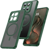 MAKAVO Magnetic for Motorola Moto Edge 2025 Case [Compatible with MagSafe] Slim Thin Translucent Matte Phone Case with Camera Co