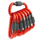 IEBUOBO 10 Pack Aluminum D Ring Key Rings Hiking Clips Locking Carabiner for Hiking Camping Fishing and Outdoor Use