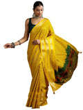 Libas Women'S Silk Blend Saree (16057R_Mustard)