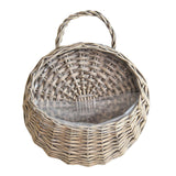 Ujeavette Woven Hanging Basket Wicker Handed Storage Basket For Lawn Living Room Porch S
