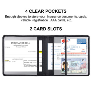 Cacturism Car Registration and Insurance Holder, Vehicle Glove Box Car Organizer Men Women Wallet Accessories Case for Cards, Es