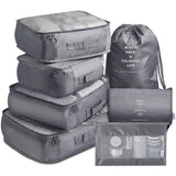 Gaxquly 7Pcs Set Travel Organizer Luggage Packing Organizers For Makeup/Shoe/Clothes/Underwear/Socks/Laundry/Toiletry Bag For Sp