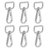 YELARXI Swivel Snap Hooks, Metal D Ring Keychain Lanyard Clip Hook Lobster Clasp Claw Push Gate Clip - Fitting for(Purse Making 