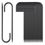 MSWY Rebar Stakes 12 Inch 20 Pack J Hook Ground Stakes Heavy Duty Chain Link Fence Stakes Galvanized Anchors Metal Tent Stakes f