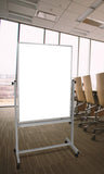 Luxor Mobile Mb3648Ww Dry Erase Double-Sided Magnetic Whiteboard With Aluminum Frame And Stand,36''W X 48''H