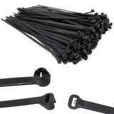 200Pcs Push Mount Zip Ties, 10 Cable Zip Tie With Stainless Steel Metal Tooth Locking Device, Self Locking Straps Heavy Duty Ny
