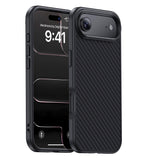 GESIHOPY for iPhone Air Case Carbon Fiber Black/Grey(Twill), Fits MagSafe, Military-Grade Drop Cover, Sturdy Bumper, Supports Wi