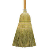 100% Corn Brooms, 60inch Overall Length, Natural, 6/Carton