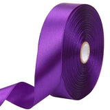 RIUNBB Purple Solid Satin Ribbon 1 Inch 50 Yards Solid Polyester Fabric Ribbon for Gift Wrapping Wedding Christmas Baby Shower B