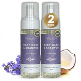SoCal Suds & Company - Organic Foaming Baby Wash & Shampoo - Gentle Cleansing Newborn Body & Hair Soap for Sensitive Skin - Clea
