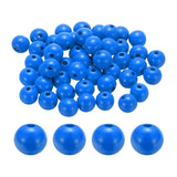 HARFINGTON 50pcs 20mm Deep Blue Wood Beads 4.5mm Large Hole Round Wooden Loose Spacer Beads for Jewelry Making Necklace Bracelet