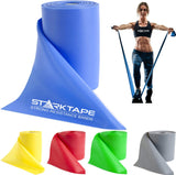 Starktape Resistance Bands 16 Yard Roll Physical Therapy. NonLatex Professional Elastic Exercise Fitness Workout Band for Upper