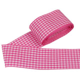 Gingham Ribbon Plaid Ribbon for Gift Wrapping Party Wedding Christmas Decoration (Rose Pink,1-1/2 (38mm) x 10 Yards)