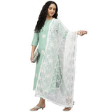 Gosriki Women'S Cotton Blend Embroidered Straight Kurta Pant & Dupatta (Cntl Green_New_M-Go_Green_Medium),Green,,B0B4FXFR7G
