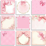 9 Pads Pink Bow Sticky Notes Set, Cute Self-Stick Notepads, Super Adhesive Memo Pads Note Card, Office Decor Gifts, Desk Accesso
