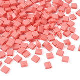 Crafans 200Pcs Rectangle Glass Seed Beads Tila Beads Baking Paint 2 Hole Glass Beads Rectangle Spacer Beads for Jewelry Making(L