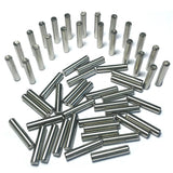 ZDingTech 55pcs 4mm x 20mm Dowel Pins Metal Dowel pins M4 4mm Shelf Pegs,Support Shelves,4mm x 20mm Metal Rod.304 Stainless Stee