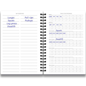 Fitness Journal & Workout Planner - Designed by Experts Gym Notebook, Workout Tracker, Exercise Log Book for Men Women - Blue