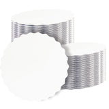 qiqee 7 Inch White Wave Cake Boards Round 15-Packs Circles Rounds Base Food-Grade Cardboard Wave Cake Plate(Thinner But Stronger