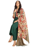 Anni Designer Women'S Rayon Viscose Floral Straight Kurta With Pant & Dupatta (Dhar-Clrs-Rb_Green_Xx-Large),GREEN,2XL