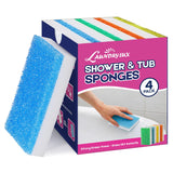 LAUNDRYLUX Magic Sponge Erasers for Shower & Tub, 4 Pack Melamine Sponges